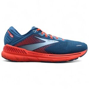 Brooks Adrenaline GTS 22 Mens Size 11.5D Blue Orange Running Shoes 1103661D404